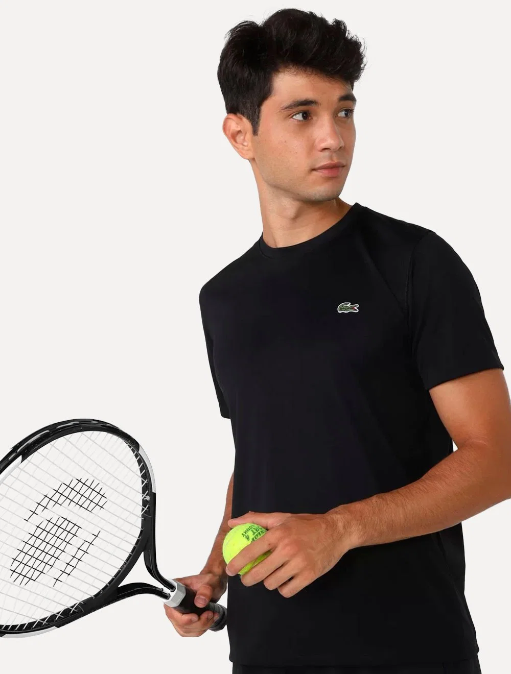 Camiseta Lacoste Masculina Plain Croc Trainning Preta