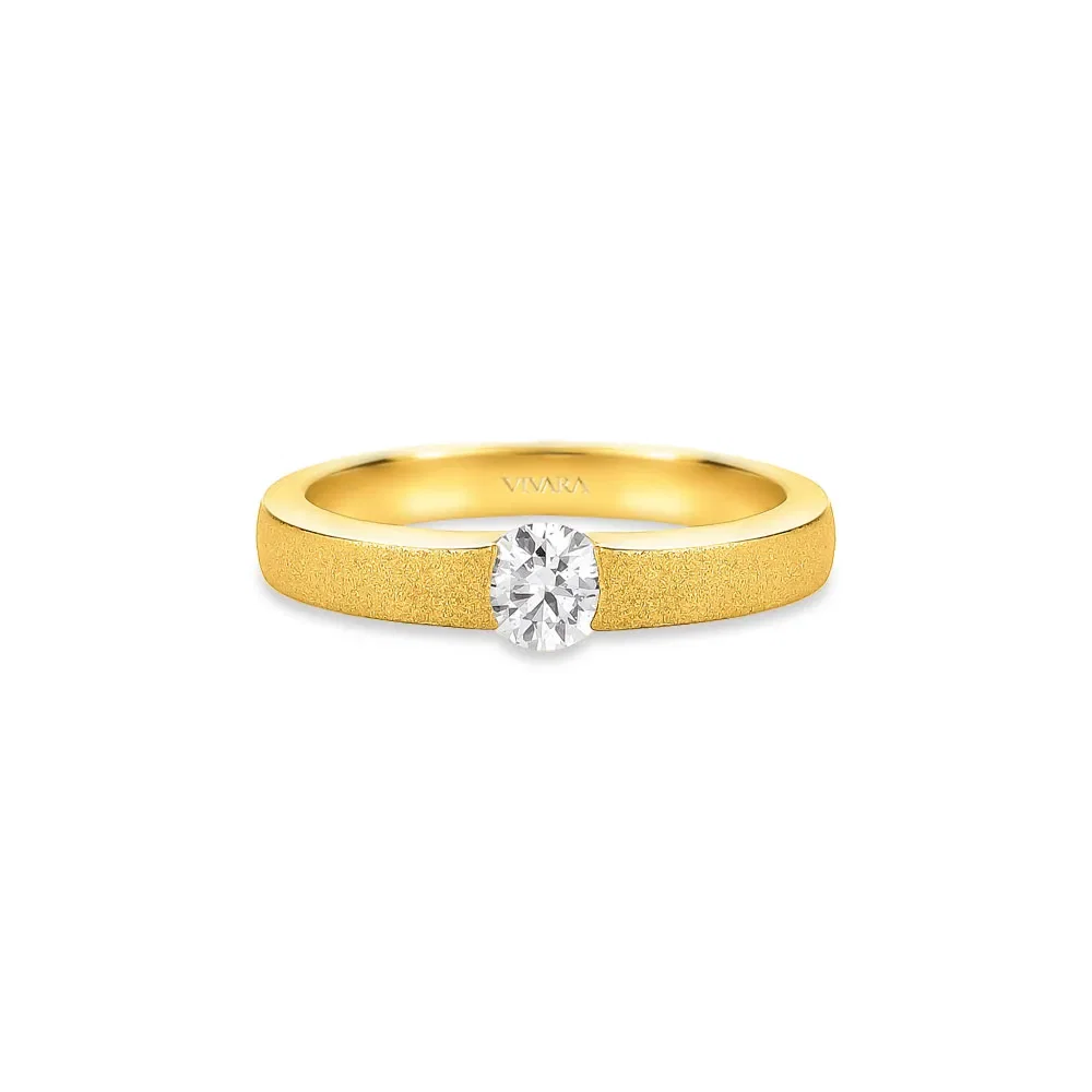 Anel Solitário Promise em Ouro Amarelo 18k com 0,35ct de Diamante — imagem 1