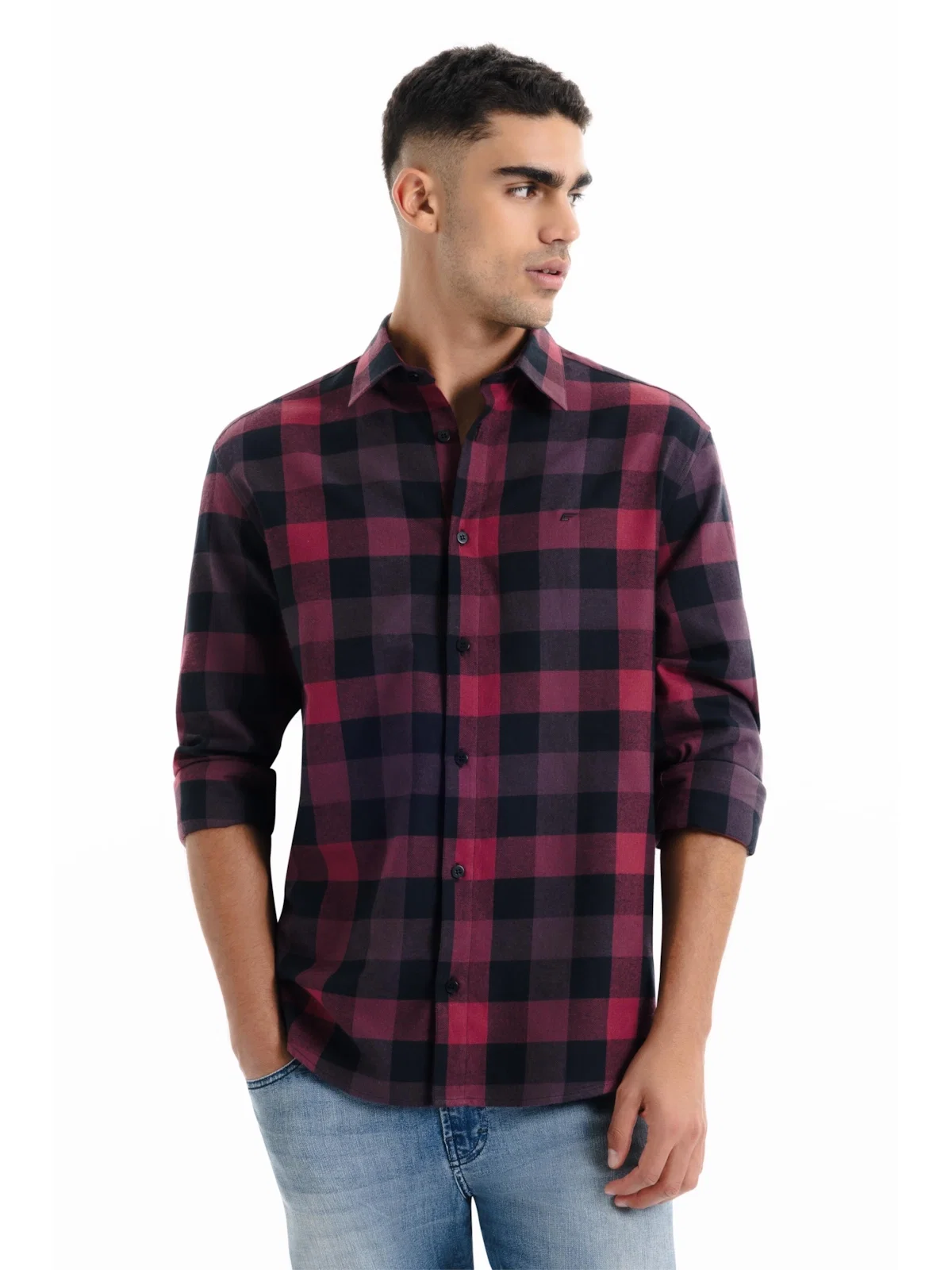 Camisa Xadrez Wool Touch Finland Irish Vinho — imagem 1