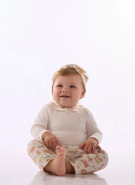 Faixa Para Bebê Menina Com Estampa Digital Branco Up Baby