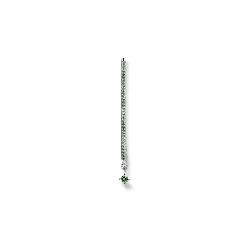 Piercing Life Glam II Prata Cravejado Verde — imagem 1