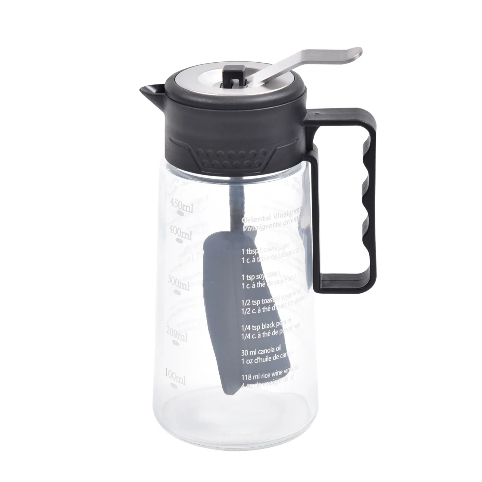 Molheira em Vidro para Saladas 500ml Kenya Preta