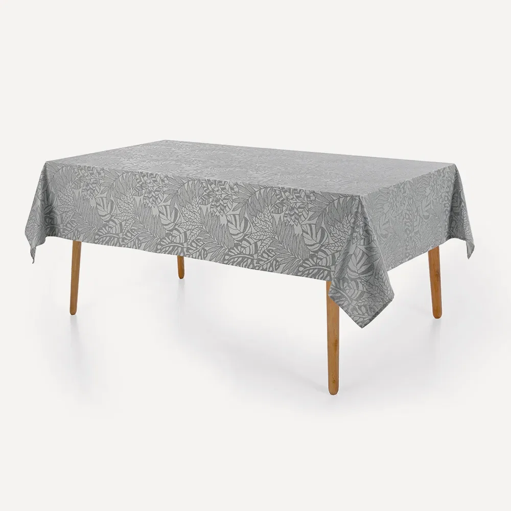 Toalha de Mesa Retangular 8 Lugares Essencia Cinza Mescla — imagem 1