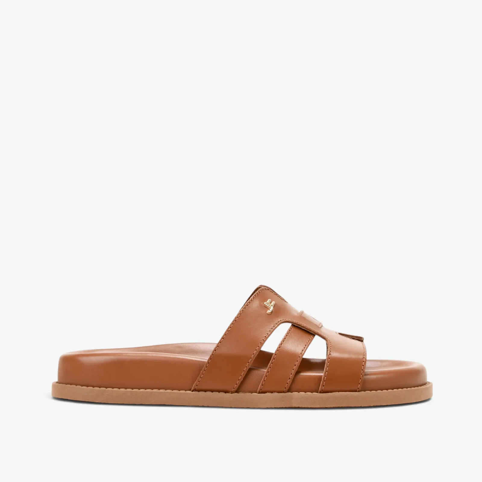 Chinelo Caramelo Camel Couro