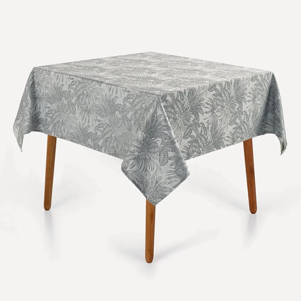 Toalha de Mesa Quadrada 4 Lugares Havana Cinza mescla