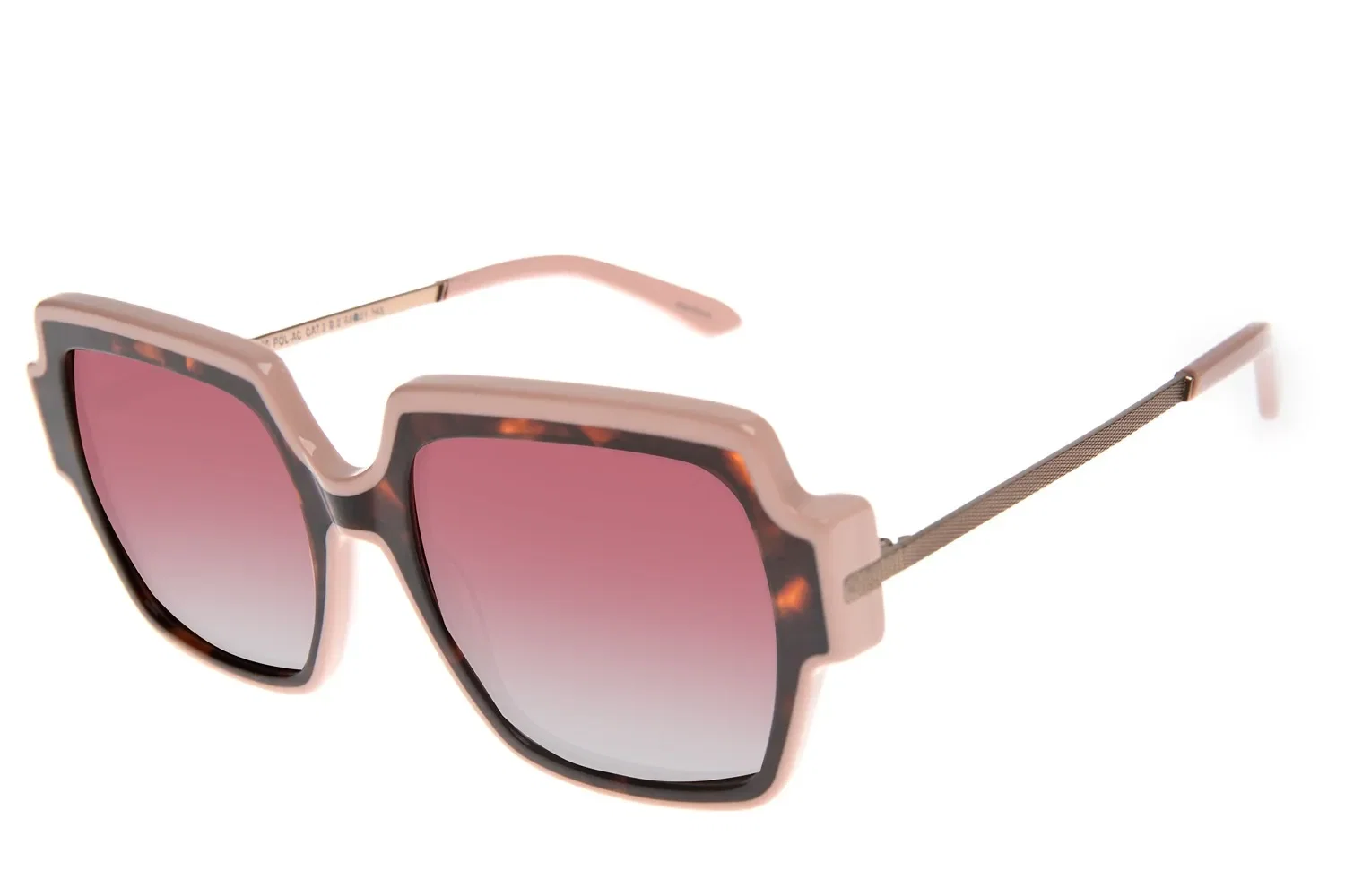 Óculos de Sol Feminino Chilli Beans Quadrado Polarizado Rosé — imagem 1