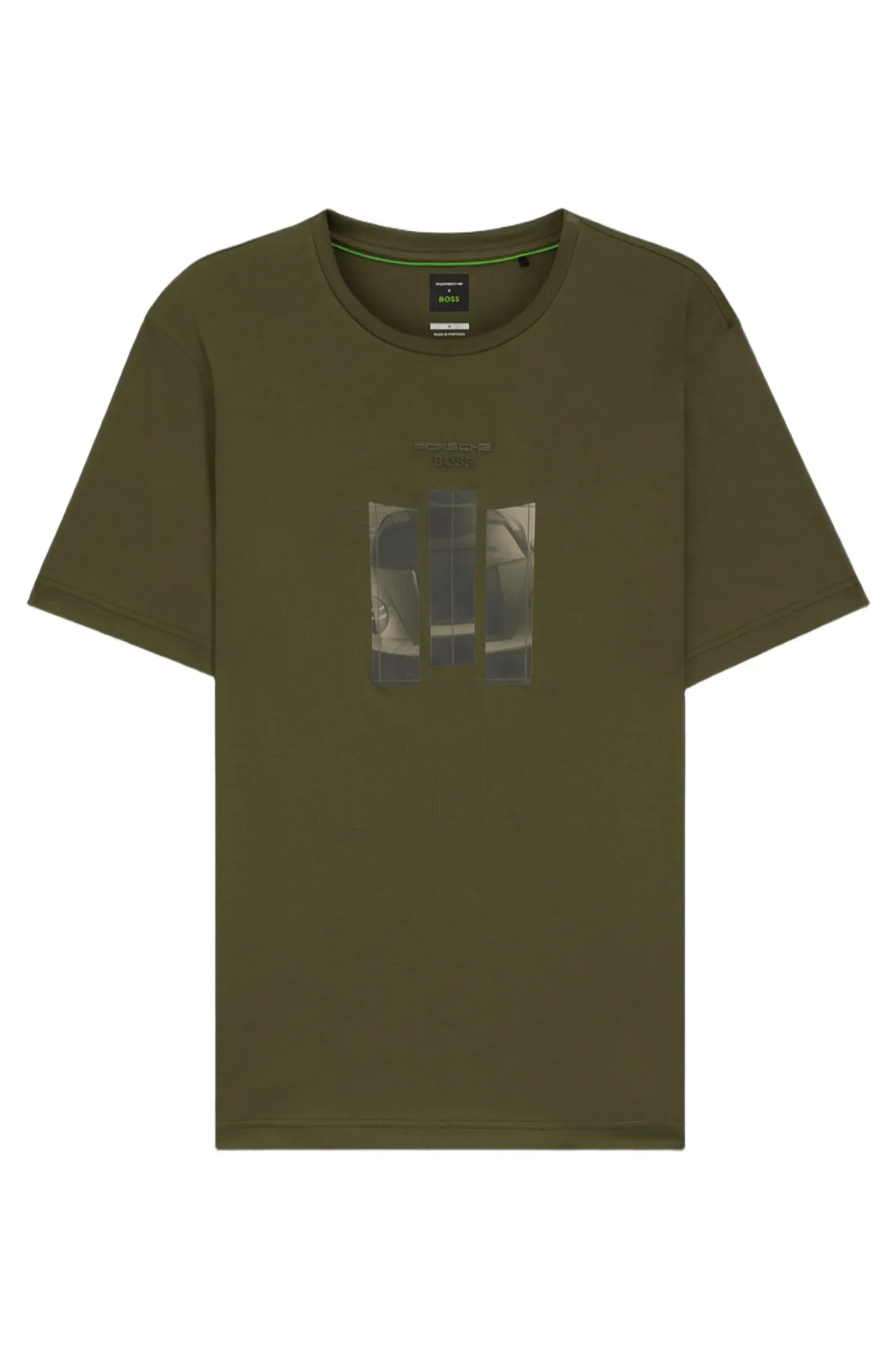 Camiseta Porsche X BOSS De Algodão Mercerizado Com Gráfico Refletor — imagem 1