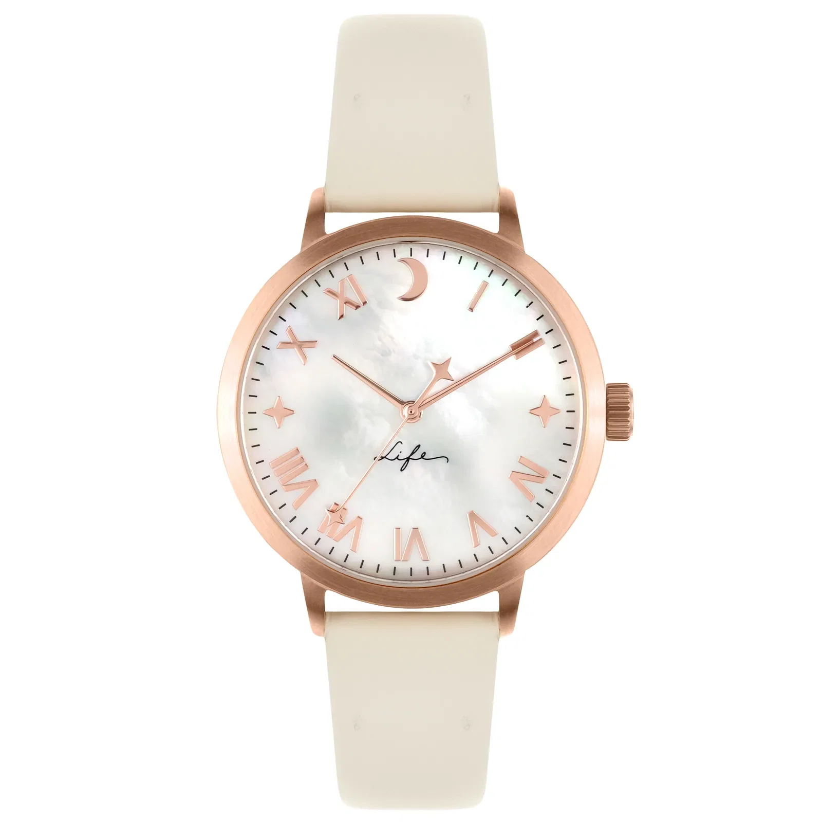 Relógio Life Lovely Feminino Couro Bege — imagem 1