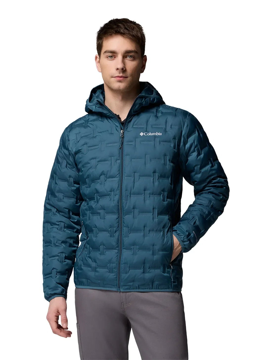 Jaqueta Down Columbia Masculina Delta Ridge™ II com Capuz — imagem 1