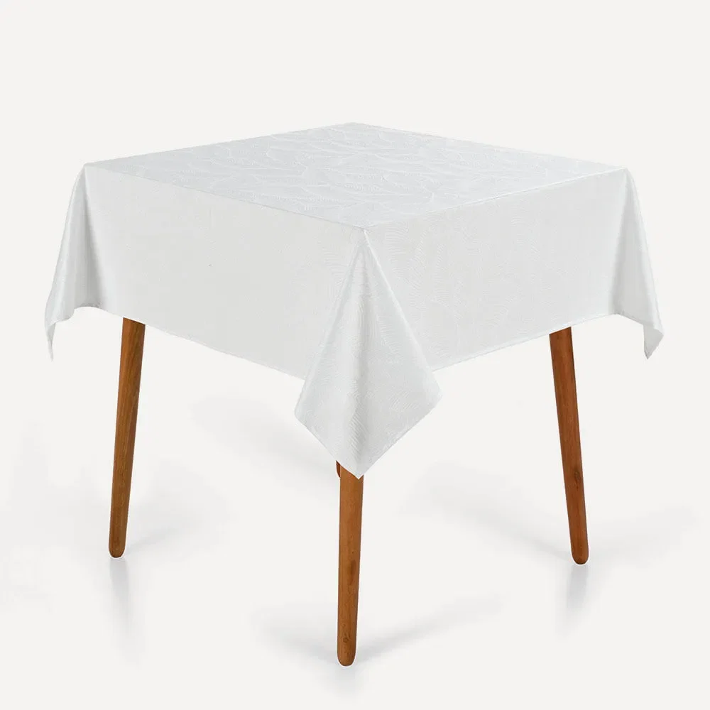 Toalha de Mesa Quadrada 4 Lugares Tilia Branco