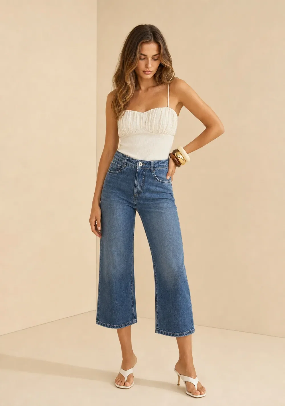 Calça Wide Maré Azul