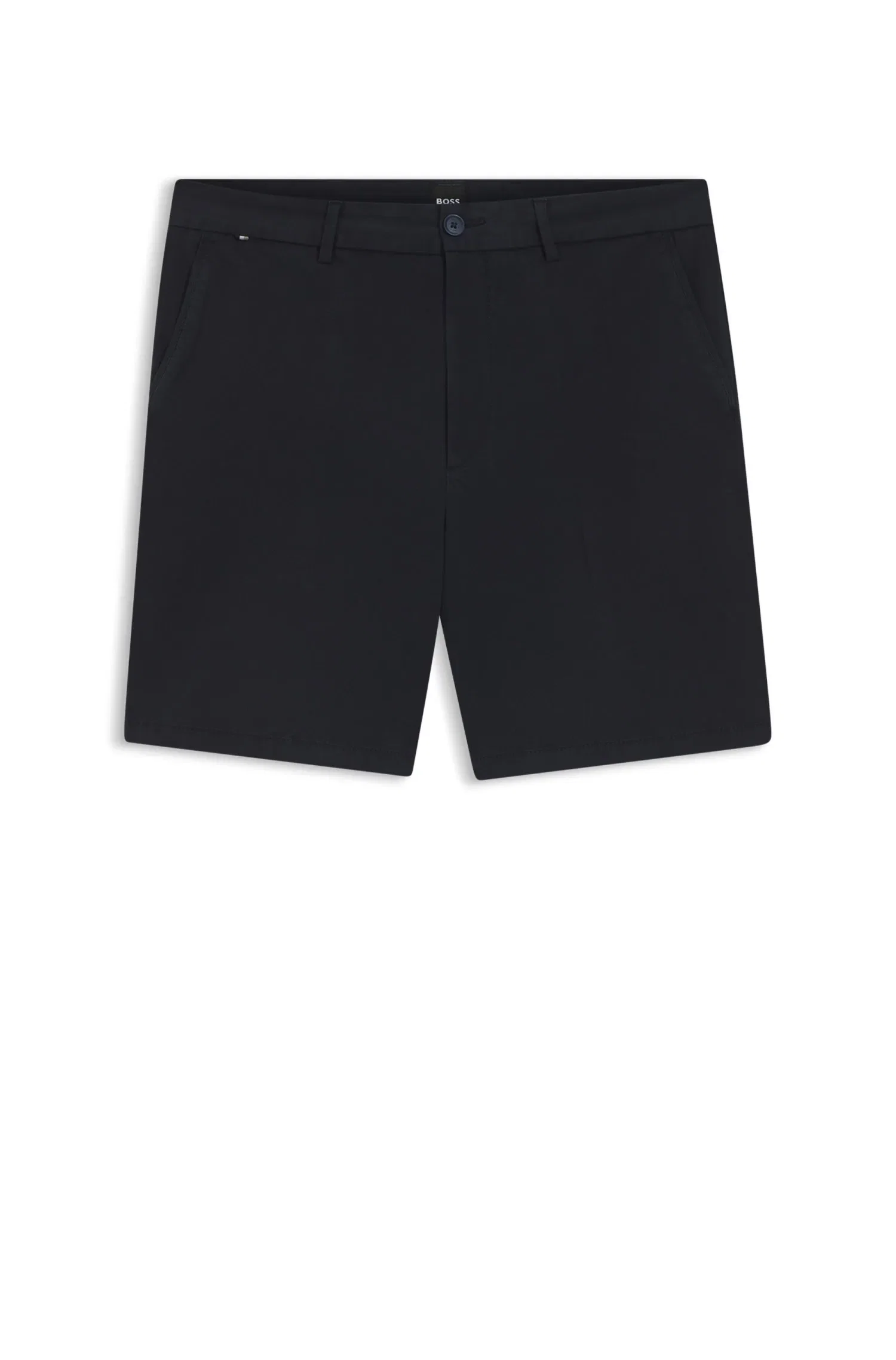 Shorts Em Sarja De Algodão Elástico