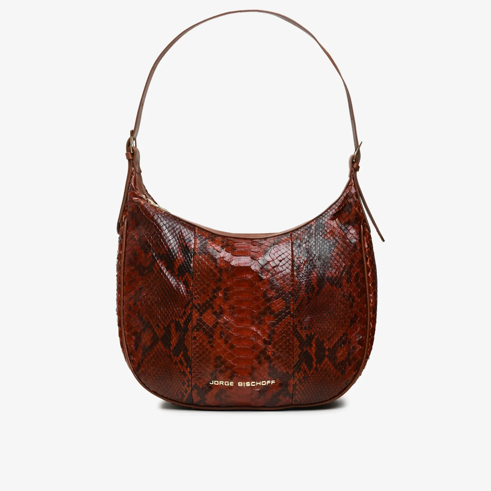 Bolsa Hobo Caramelo Tabaco Cobra Python