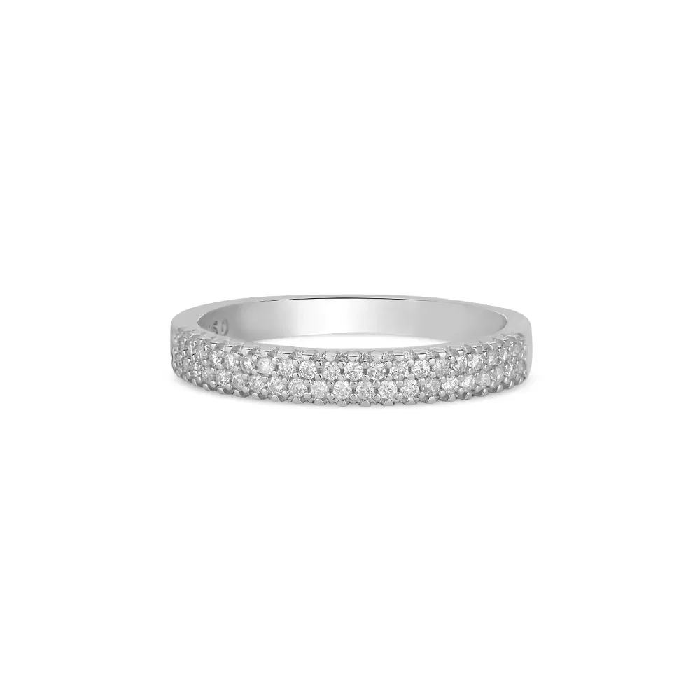Anel Lumiere em Ouro Branco 18k com Diamantes — imagem 1