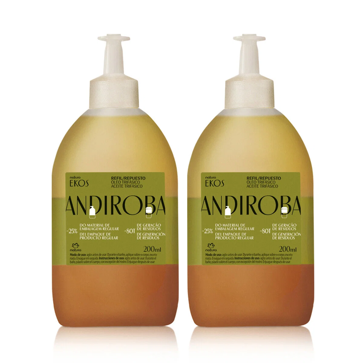 Kit Refil Natura Ekos Óleo Trifásico Andiroba (2 unidades) — imagem 1
