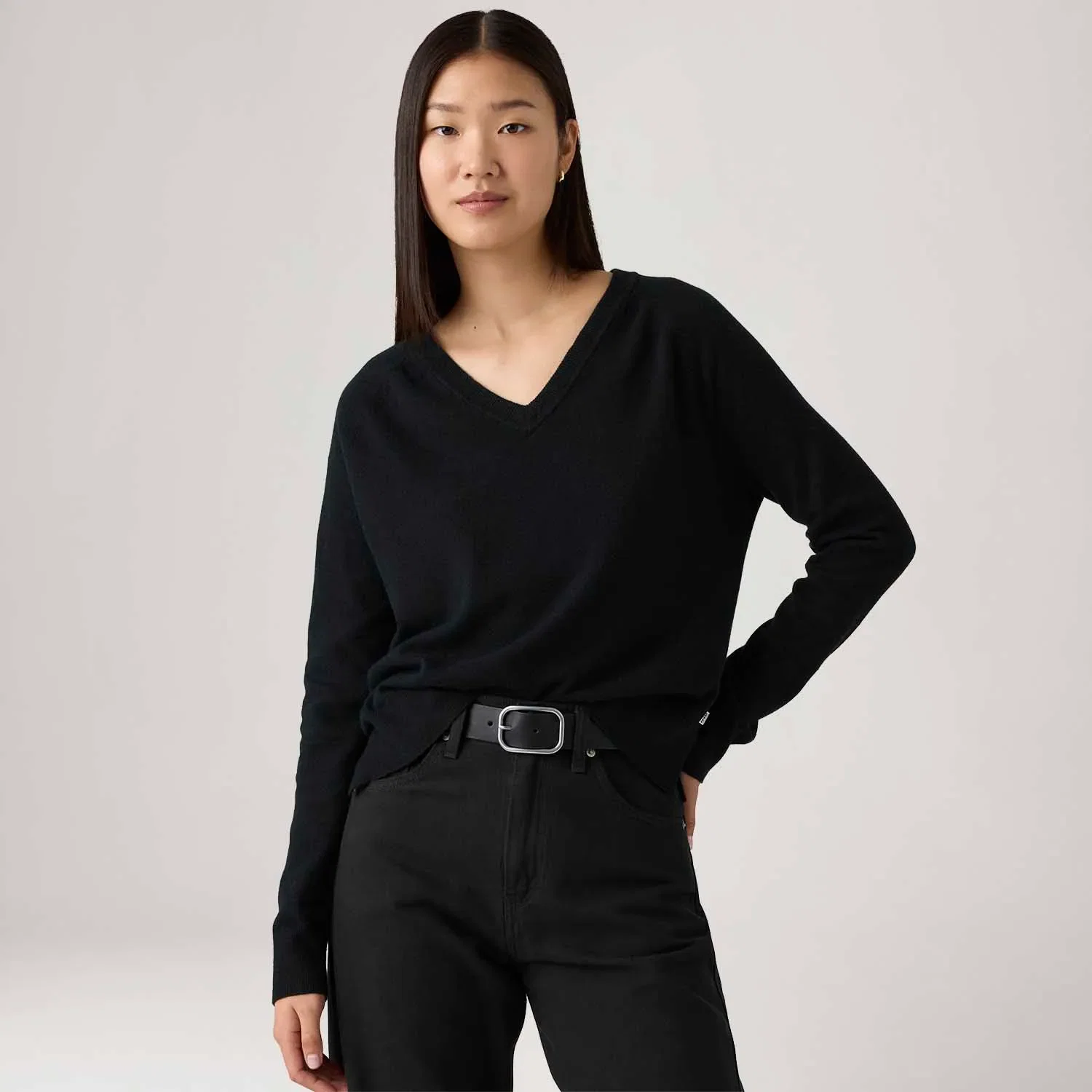 Blusa Levi's® Tara Pullover Preta Manga Longa
