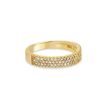 Anel Ouro Amarelo e Diamantes