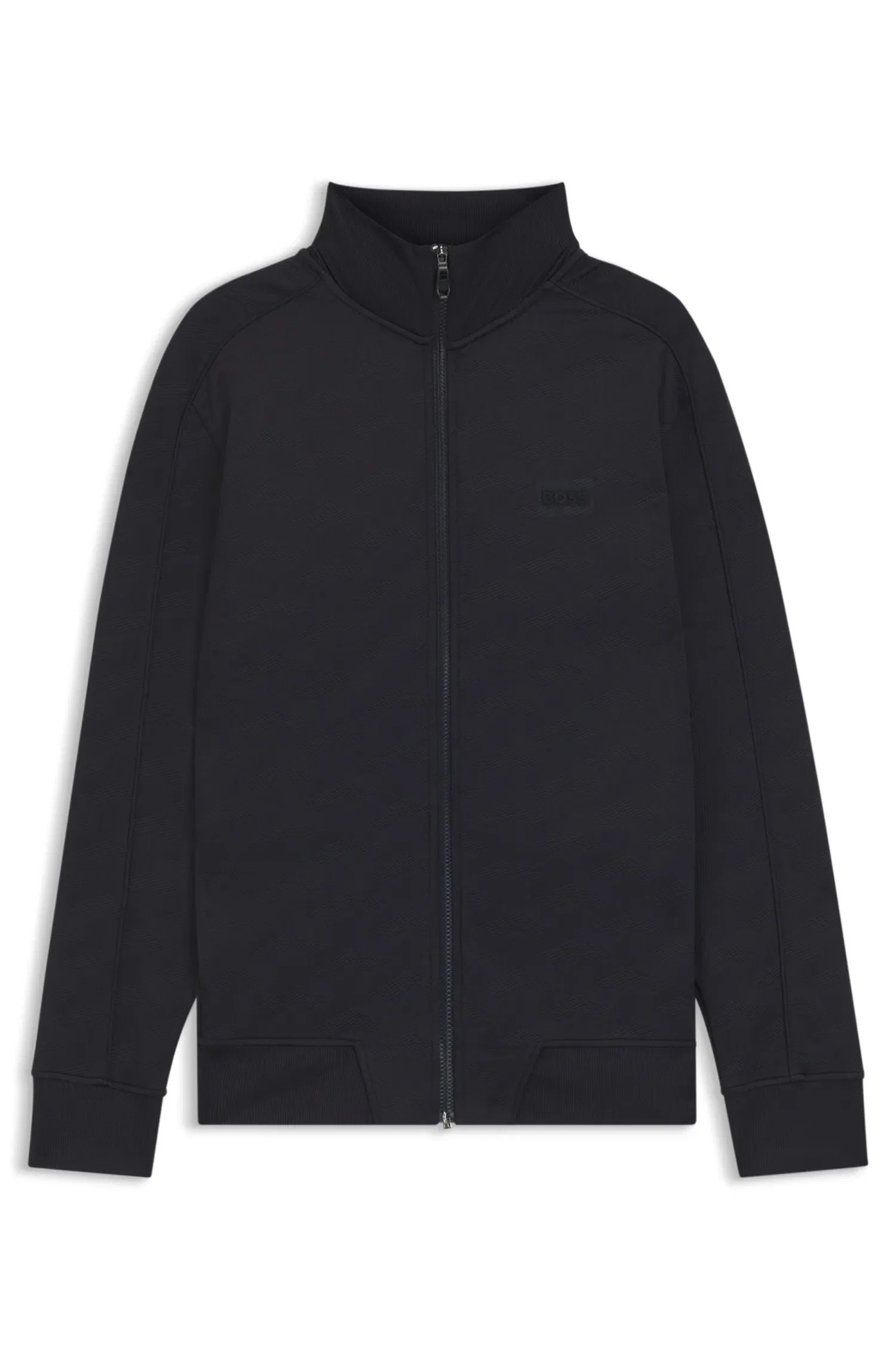 Moletom Com Fecho De Ajuste Regular Com Jacquard Acolchoado
