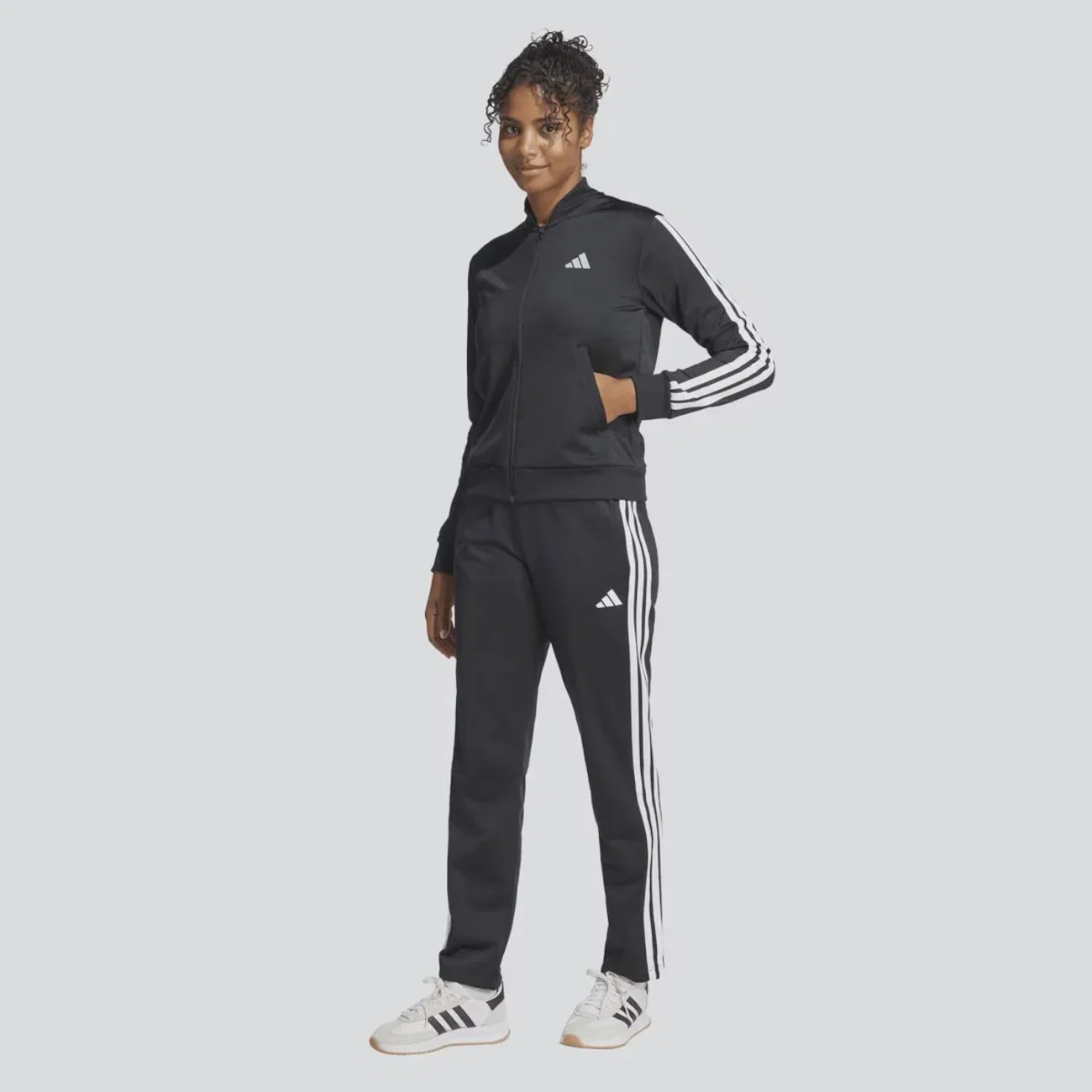 Agasalho Adidas TR 3 Stripes sem Capuz - Feminino