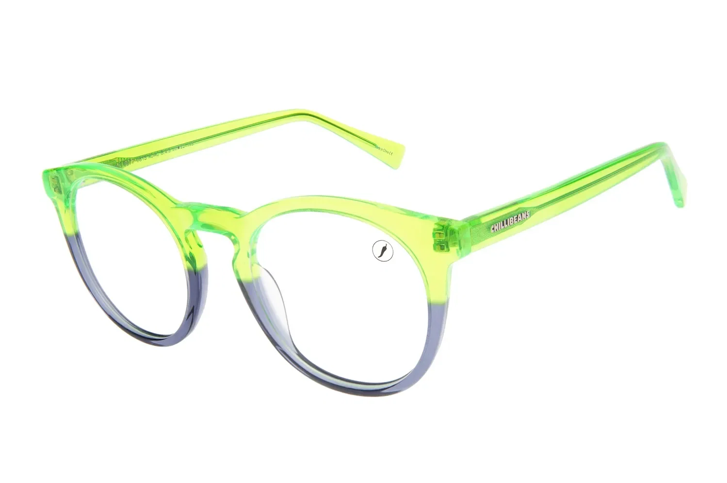Armação Para Óculos de Grau Feminino Redondo Two Colors Verde — imagem 1