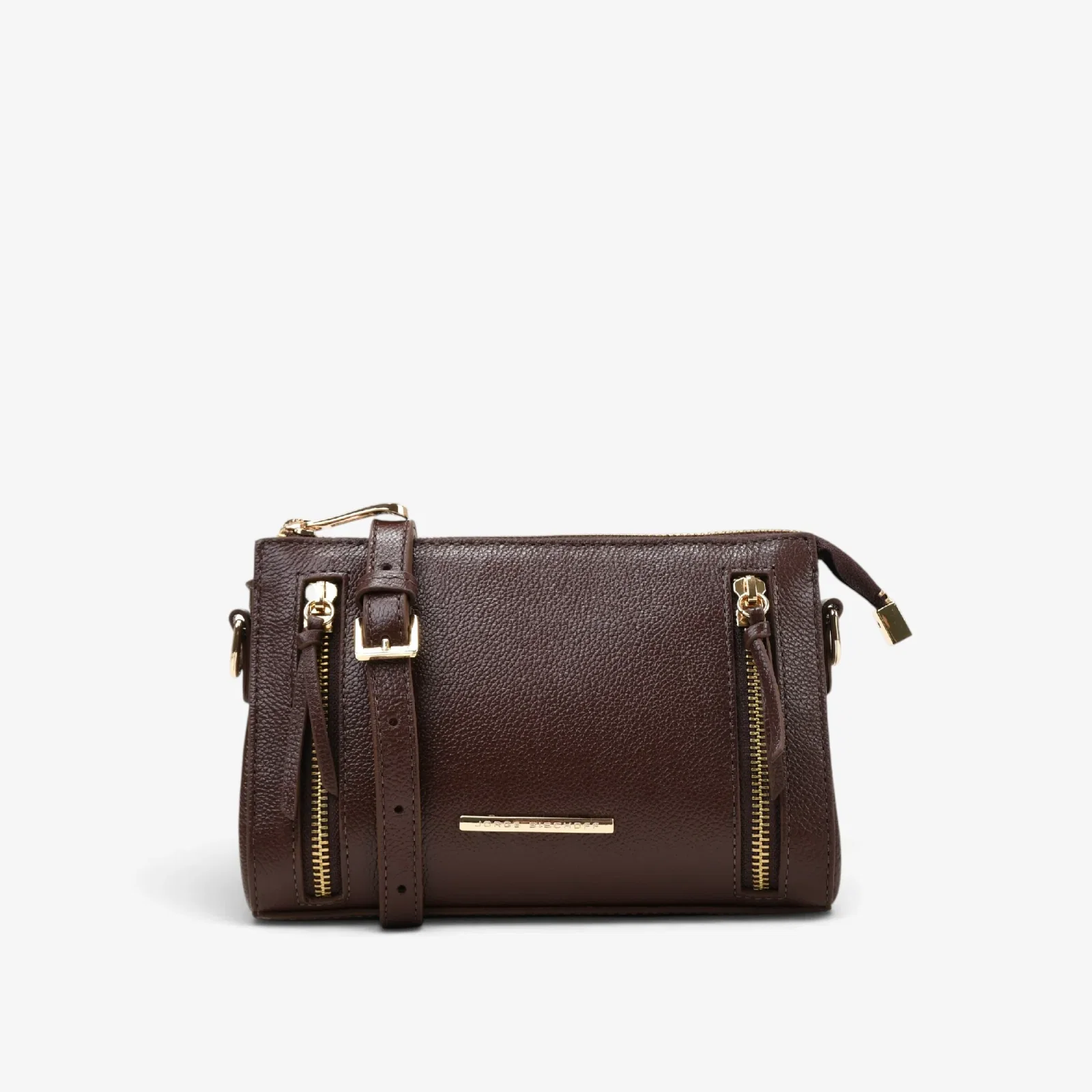 Bolsa Transversal Marrom Café Couro