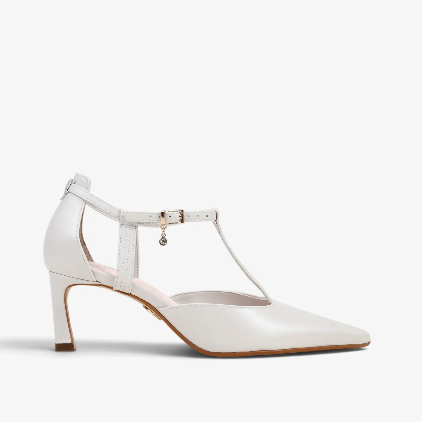 Scarpin Branco Say Yes Couro Acetinado — imagem 1