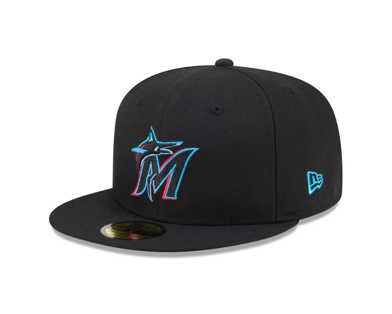 Bone New Era 59FIFTY MLB Miami Marlins Masculino