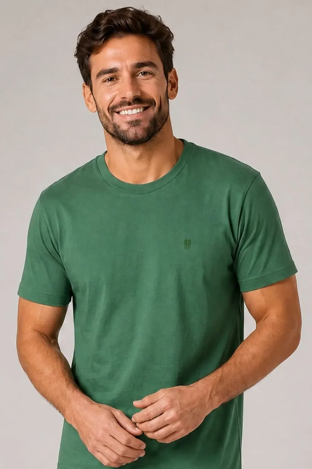 Camiseta Masculina Algodão Básica Polo Wear Verde Escuro