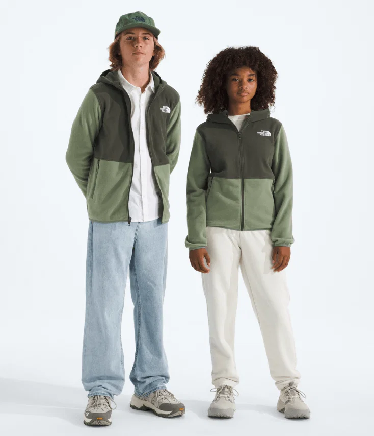 Fleece Infantil Teen Glacier Full Zip Hoodie Bark Mist / New Taupe Green