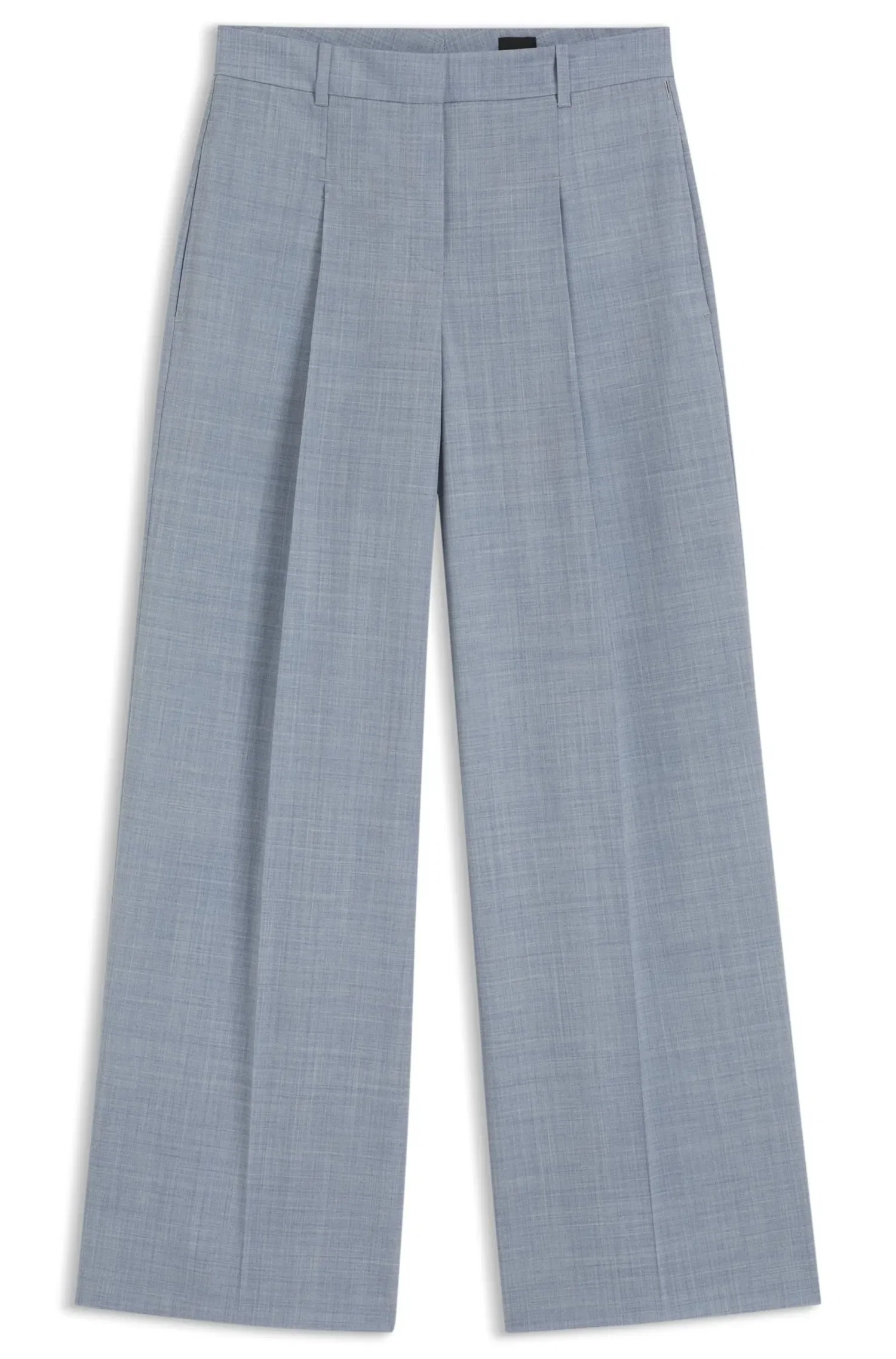 Calça Regular Fit Em Lã Virgem