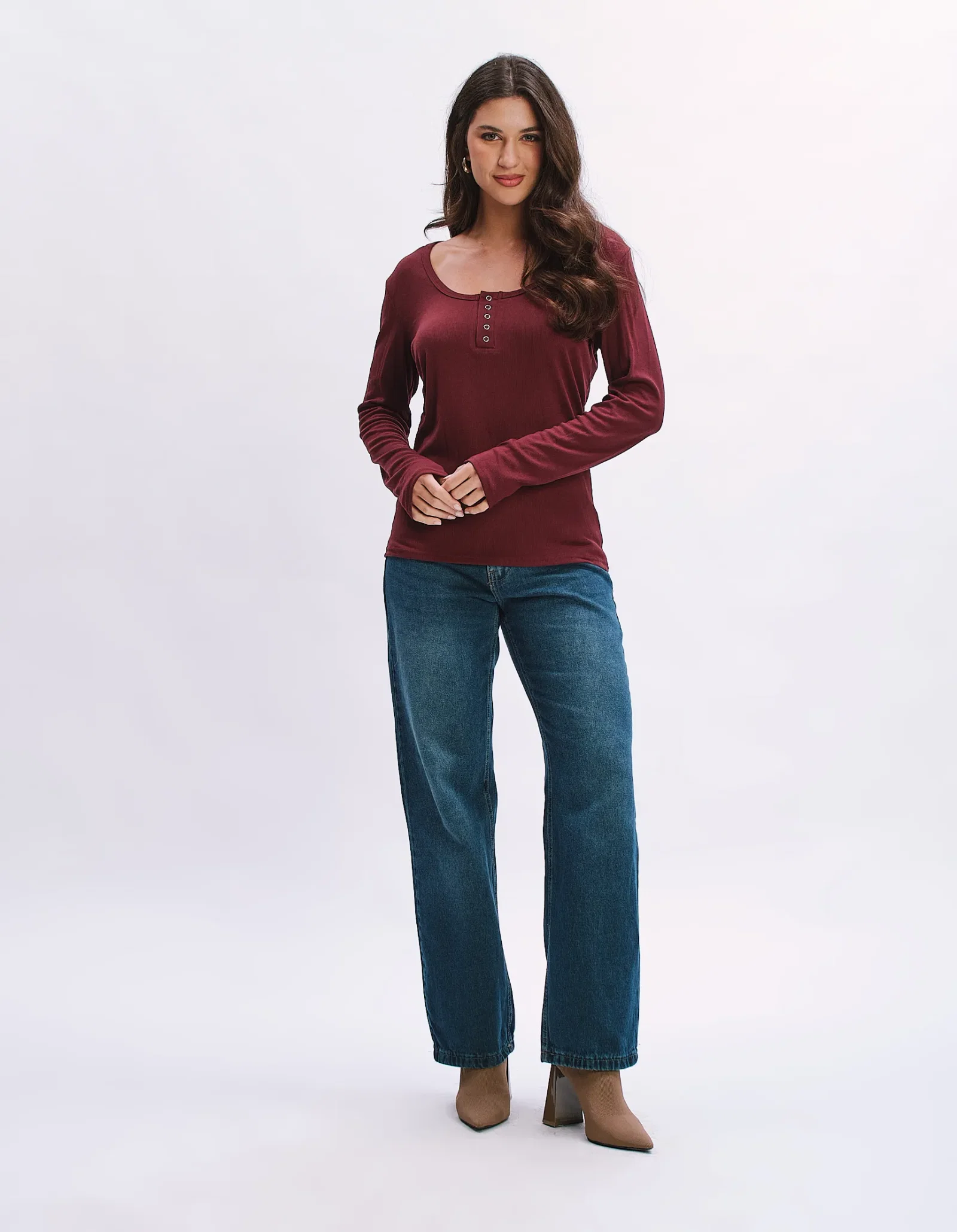 Blusa Manga Longa - Vinho