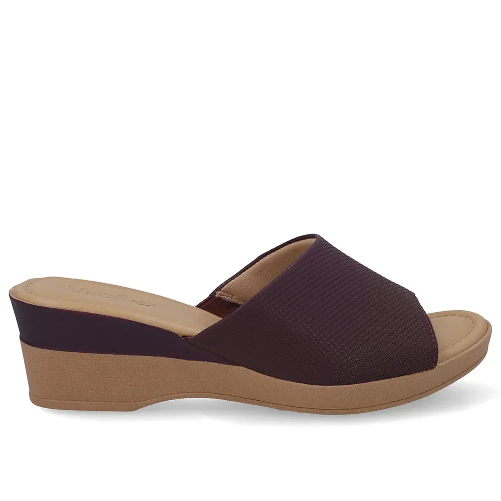 Tamanco Salto Plataforma Couro Roxo — imagem 1