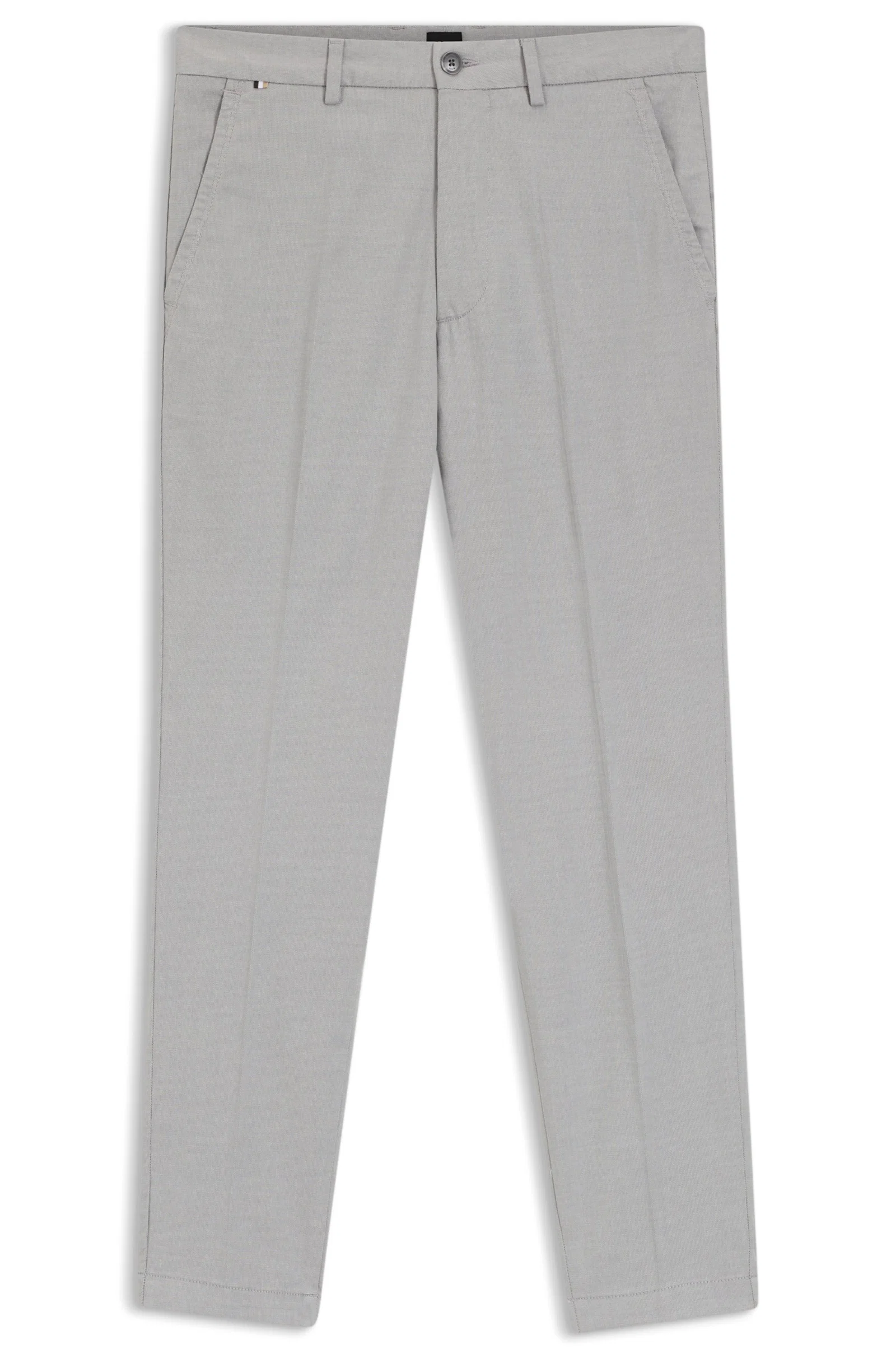 Calça Slim Fit Em Algodão Dobby