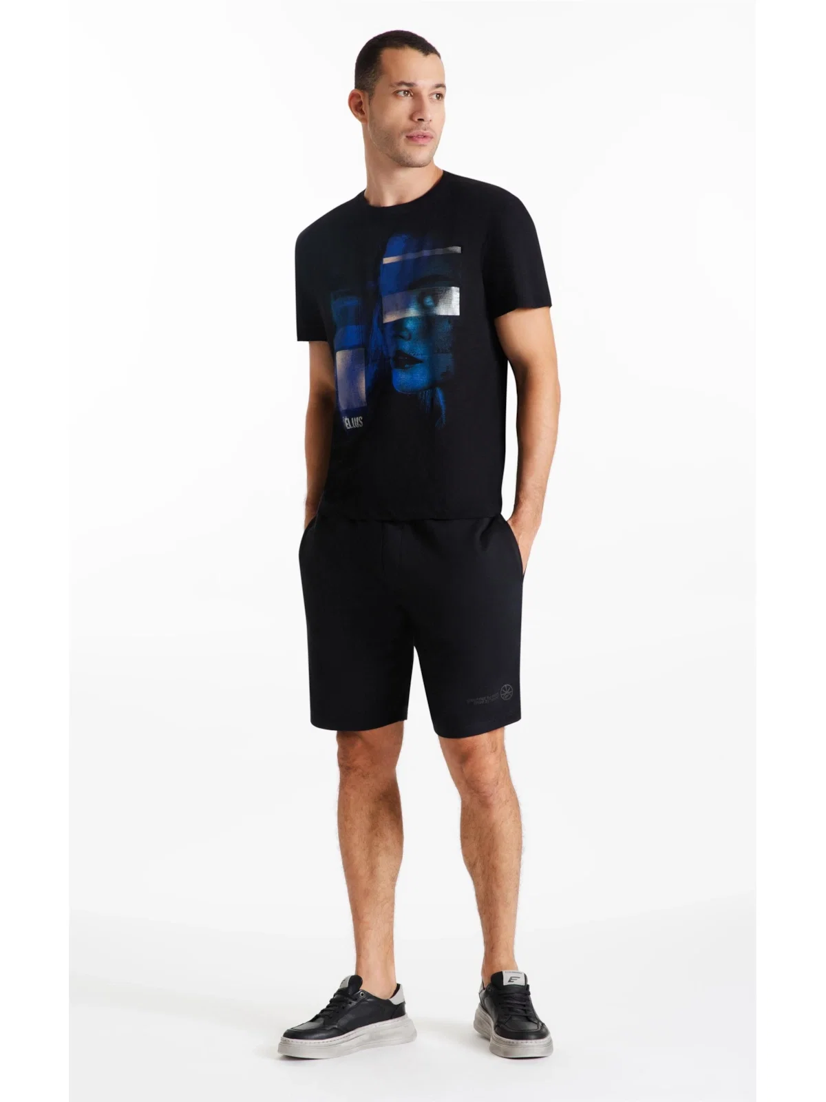 Bermuda Moletom Hemp Jogger Preto