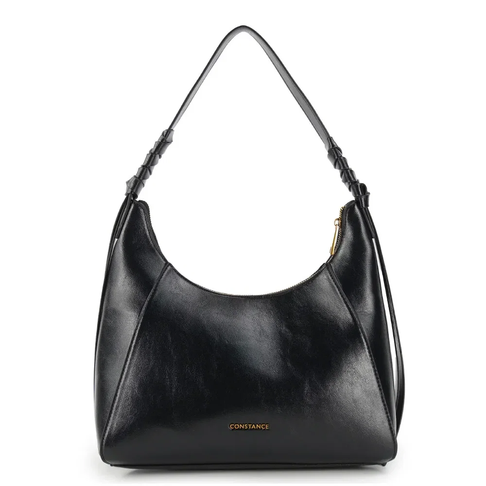 Bolsa Hobo Tiras Preta