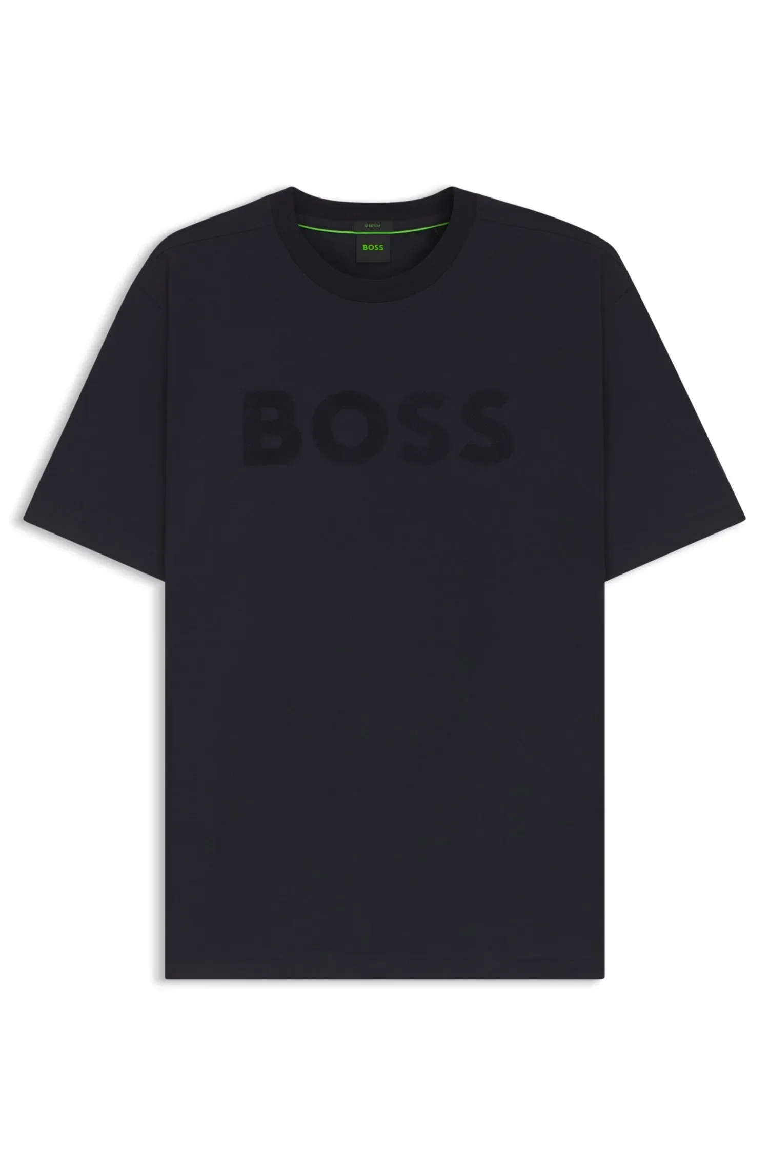 Camiseta Em Algodão Elástico Com Logo
