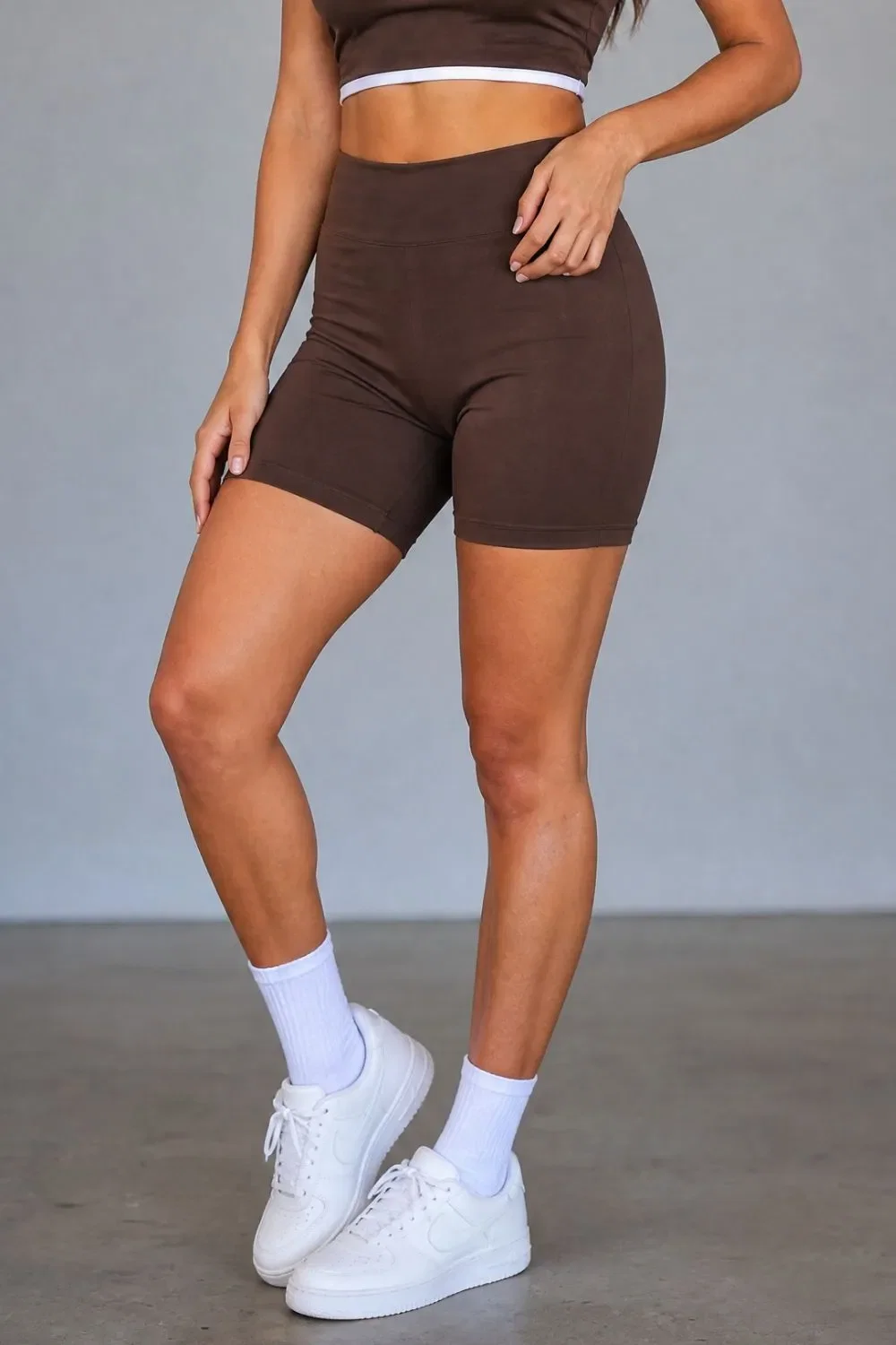 Short Fitness Sem Bolso Polo Wear Marrom