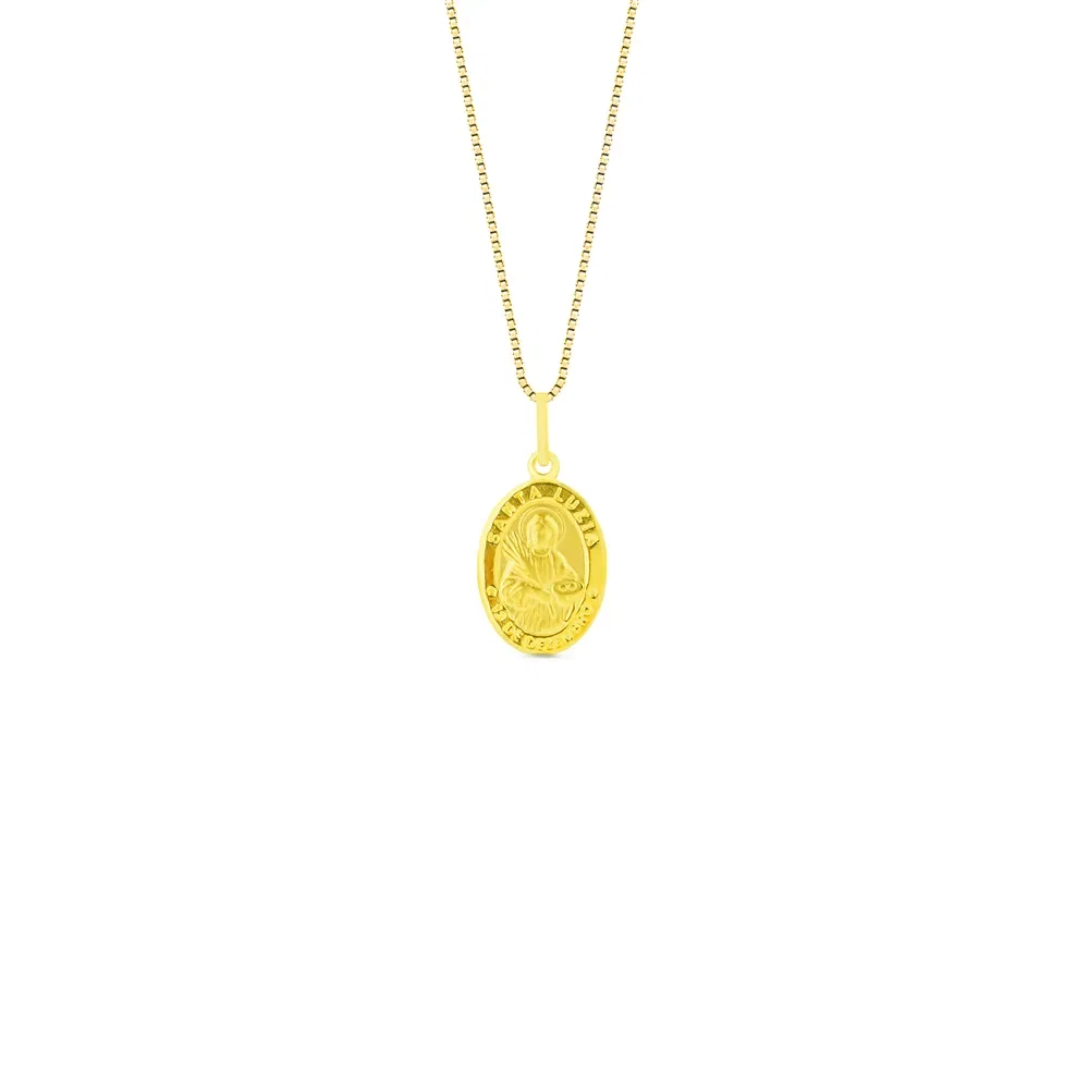 Pingente Medalha São Bento em Ouro Amarelo 18k