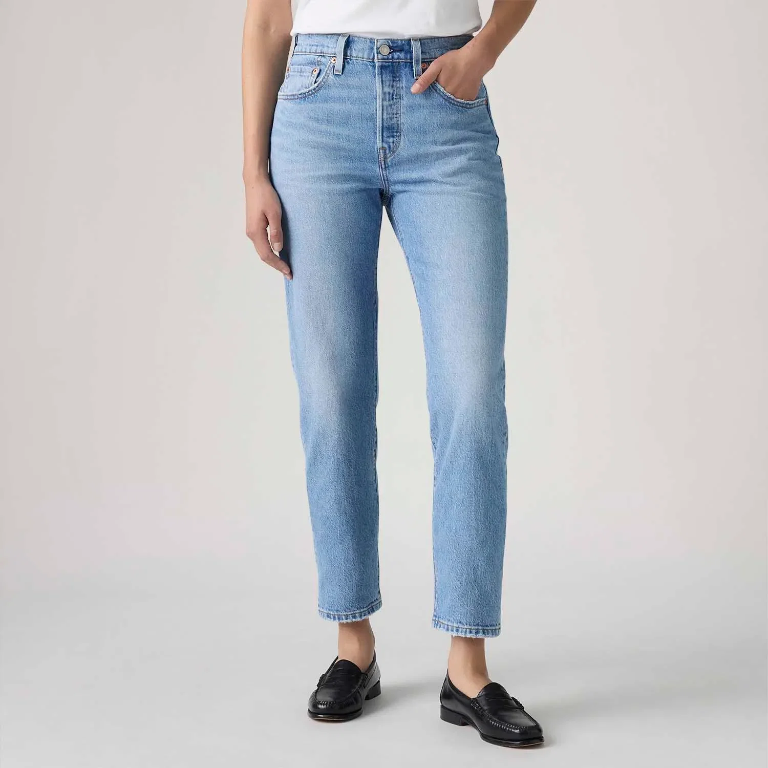 Calça Jeans Levi's® 501® Crop Lavagem Média — imagem 1