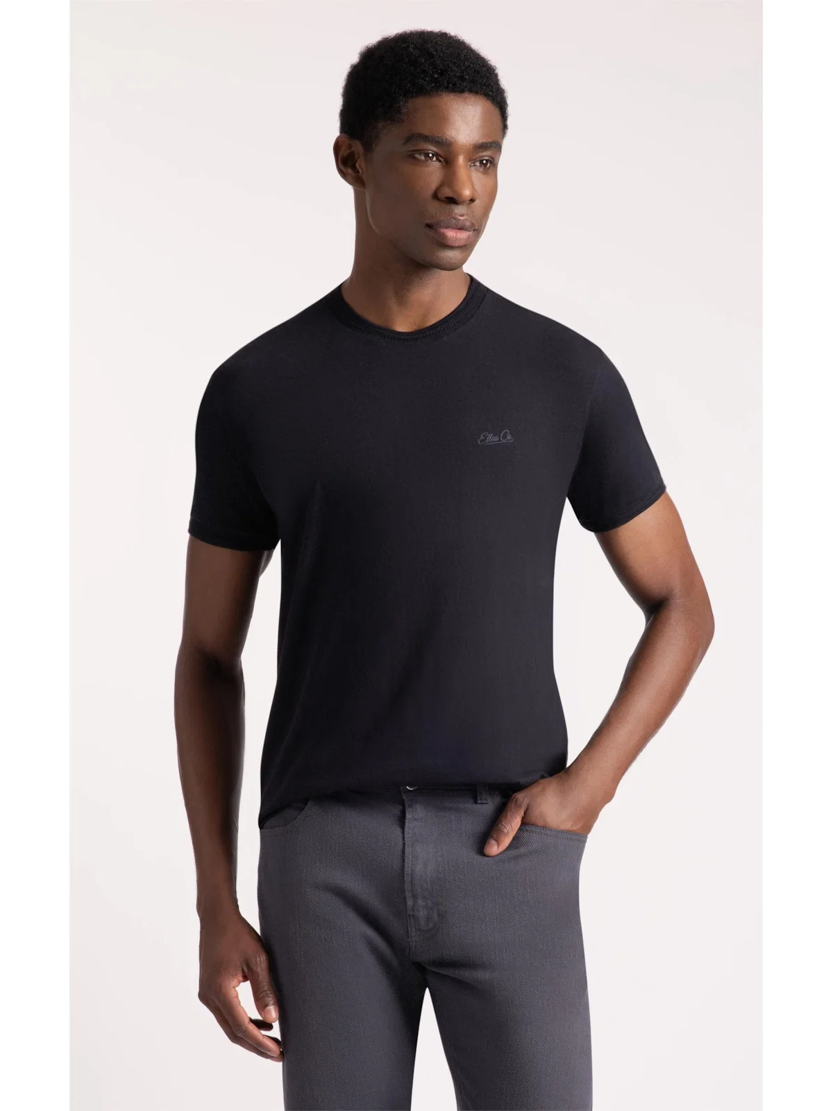 T-Shirt Cotton Fine Ellus Classic Preto — imagem 1
