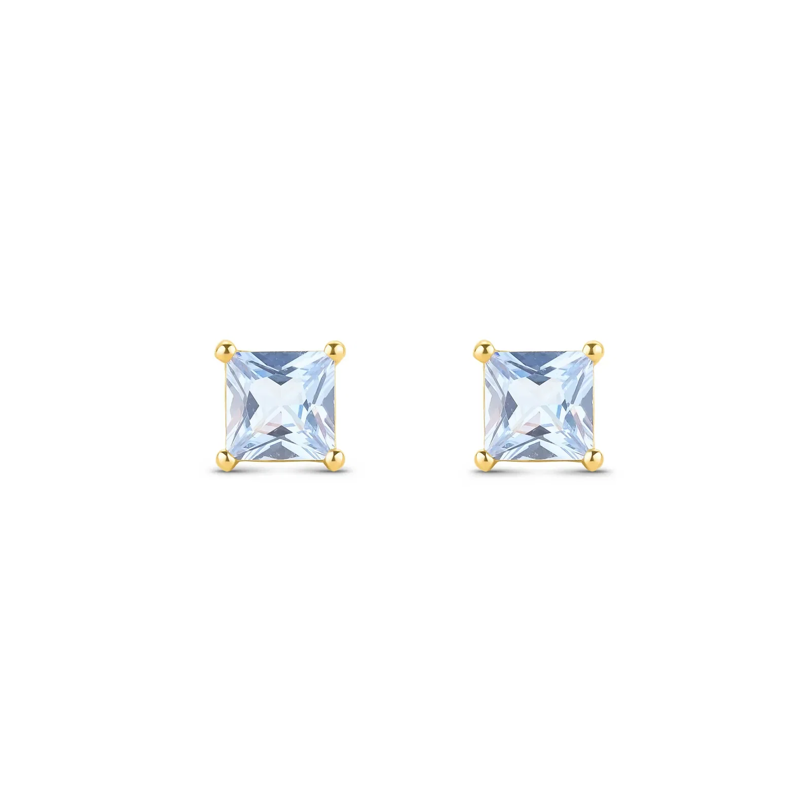 Brinco Life Mare em Prata 925 com Banho de Ouro Amarelo 18k e Pedra Azul — imagem 1
