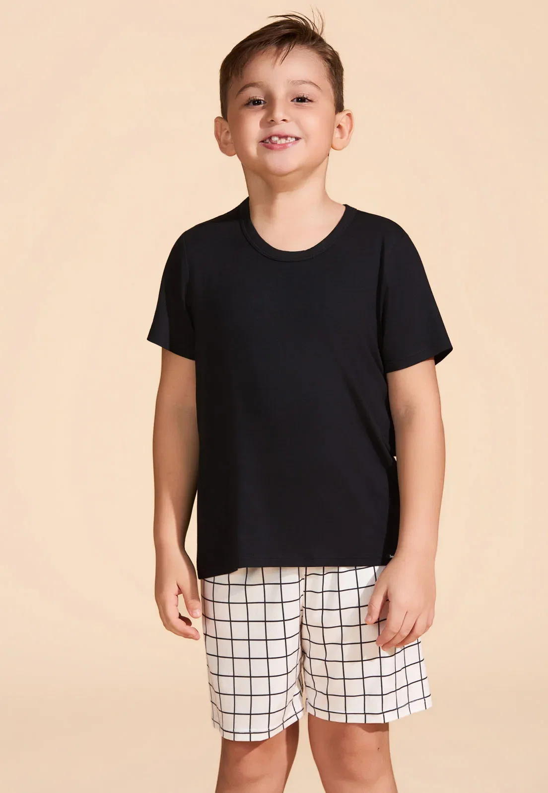 Pijama Infantil de Viscose e New Skin Baunilha