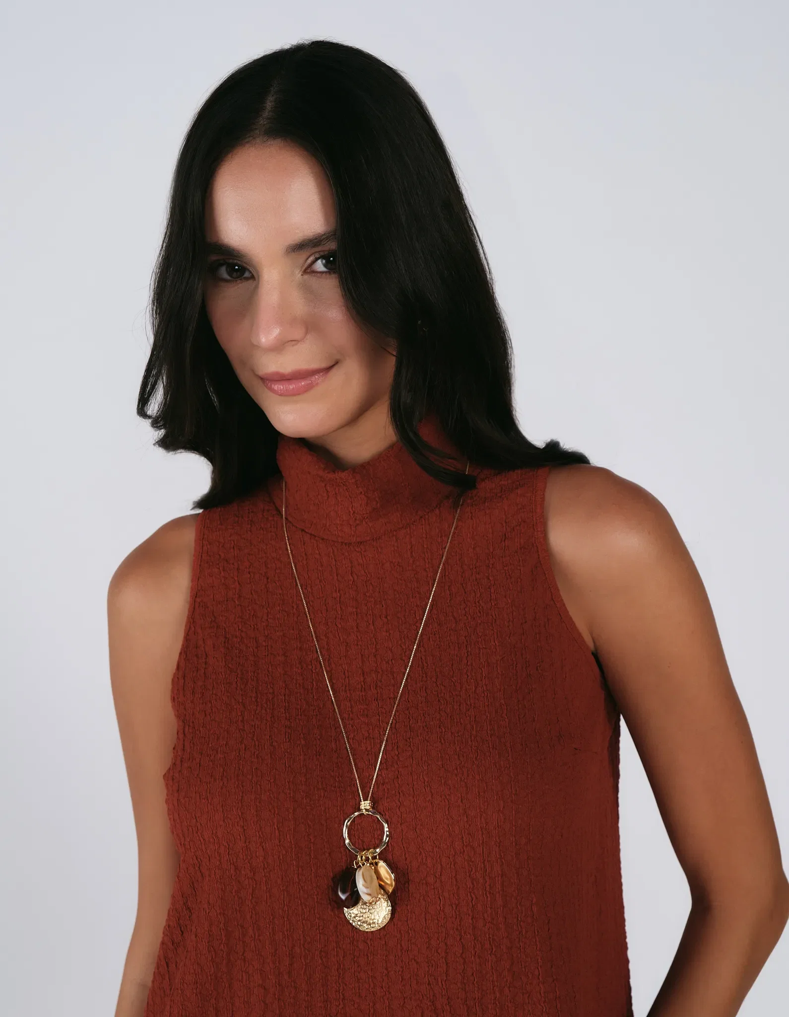 Colar Longo Metal Boho - Dourado