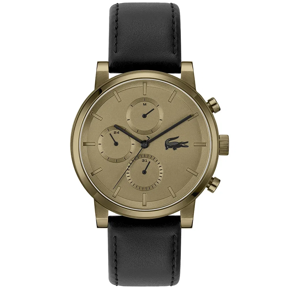 Relógio Lacoste Replay Masculino em Couro Preto 2011483 — imagem 1