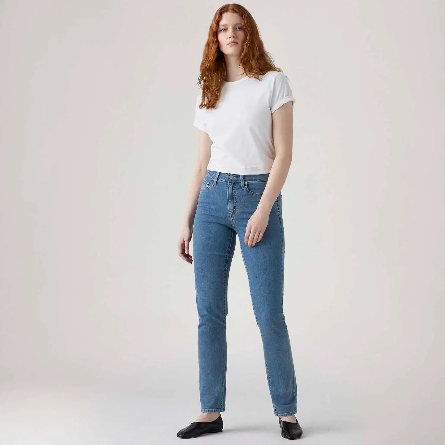 Calça Jeans Levi's® 724® High Rise Straight Lavagem Escura — imagem 1