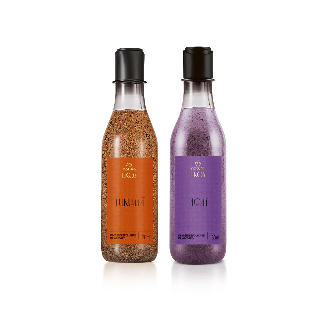 Kit Sabonete Líquido Esfoliante para o Corpo Ekos Tukumã e Açaí 2 produtos de 185 ml