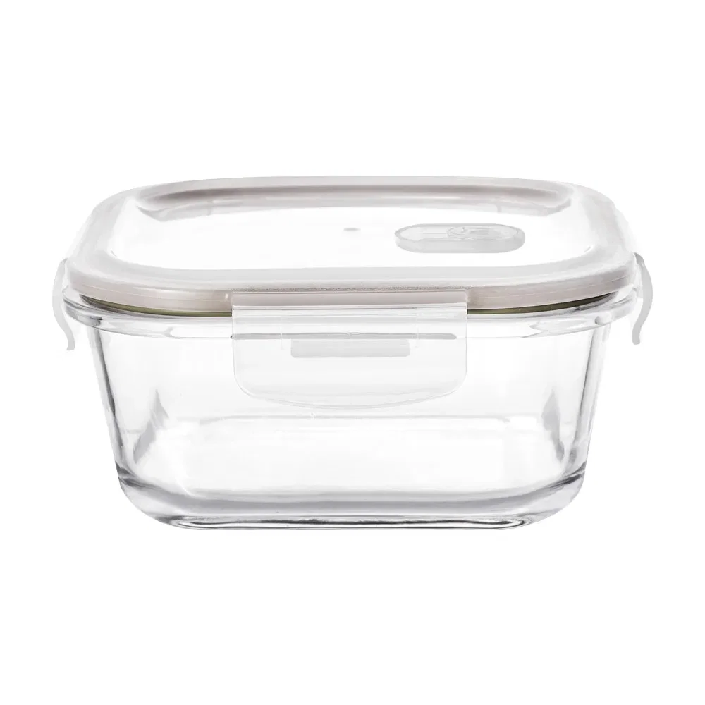 Pote Hermético Quadrado em Vidro 800ml 7x158x158cm