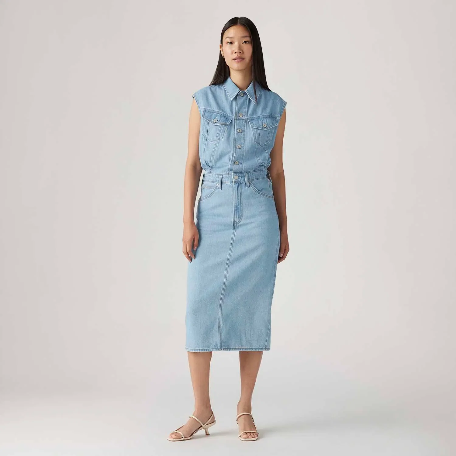 Vestido Jeans Levi's® Boiler Manga Longa 001WF0002