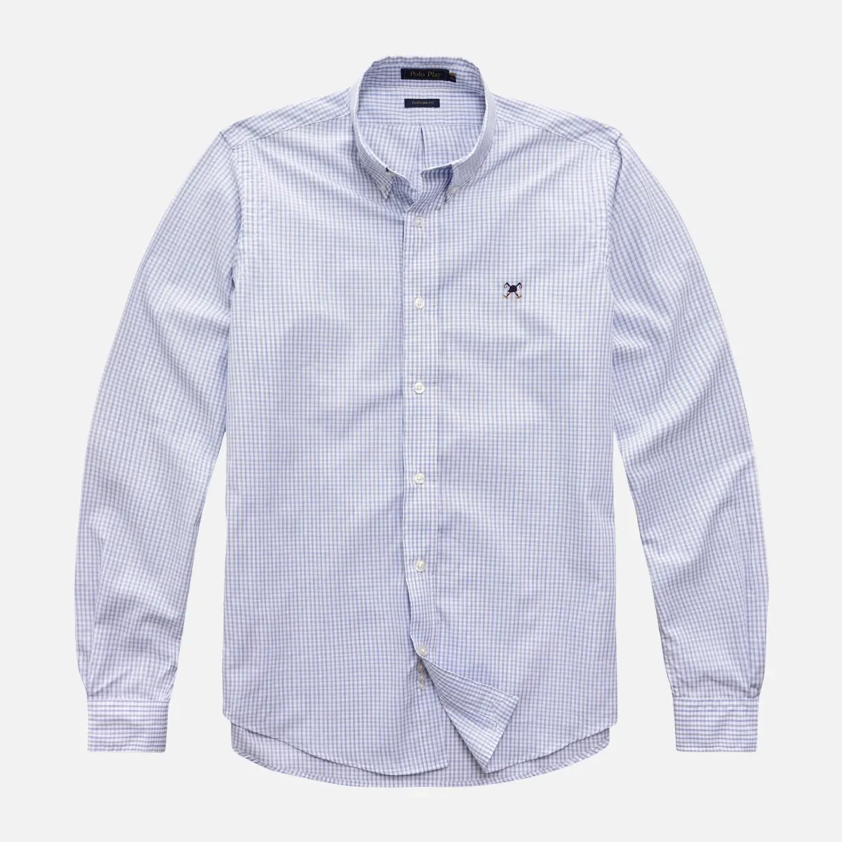 Camisa Pima Fio 80 Xadrez Manga Longa sem Bolso