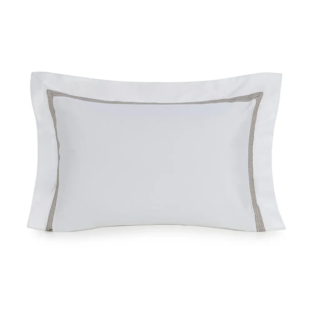 Fronha avulsa 300 Fios Morelli Branco / Marrone